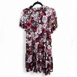 Donna Morgan Multicolor‎ Floral Dress size 6 - Small to Medium Oversized Ruffle